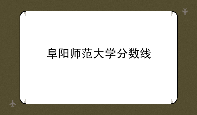阜阳师范大学分数线